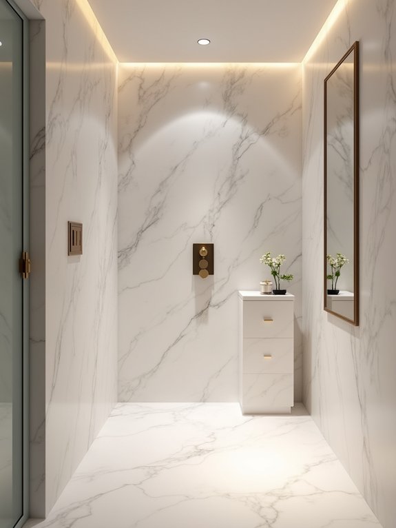 serene spa like bathroom lighting