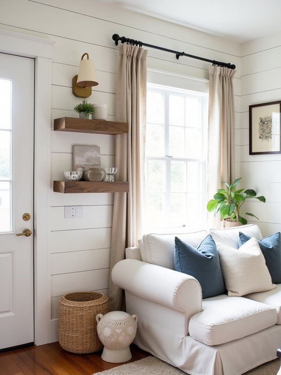shiplap enhances modern farmhouse