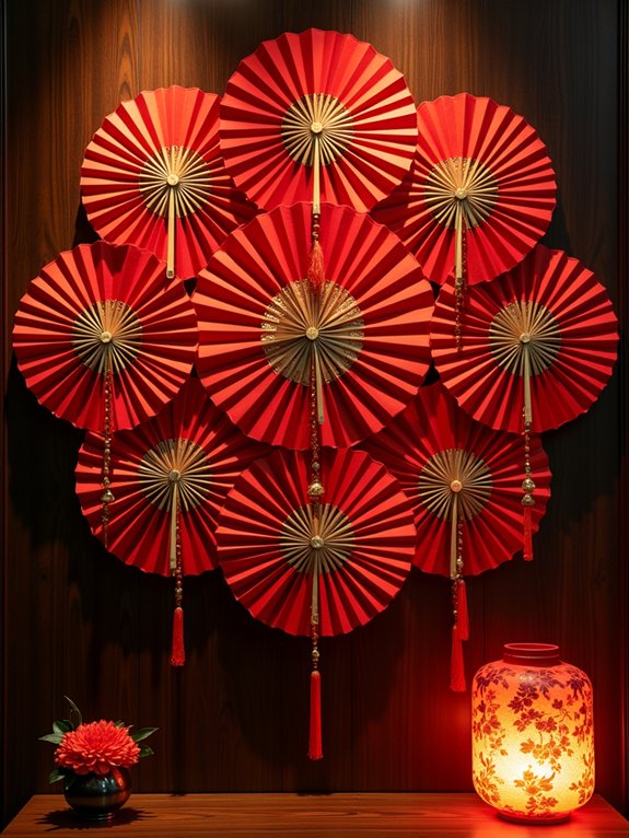 silk fan decoration ideas
