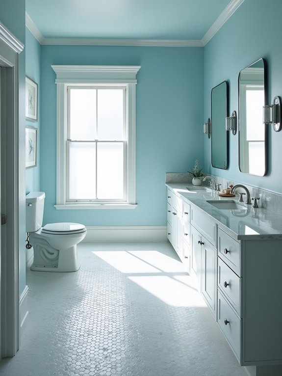 sky blue marble elegance