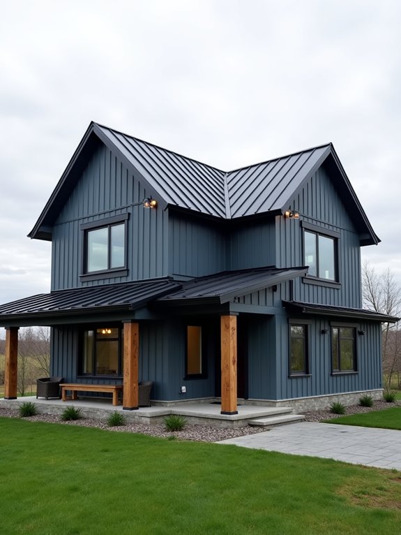 slate blue farmhouse transformation