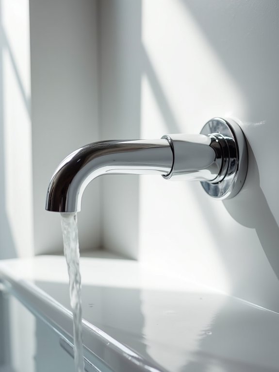 sleek chrome fixtures enhance design