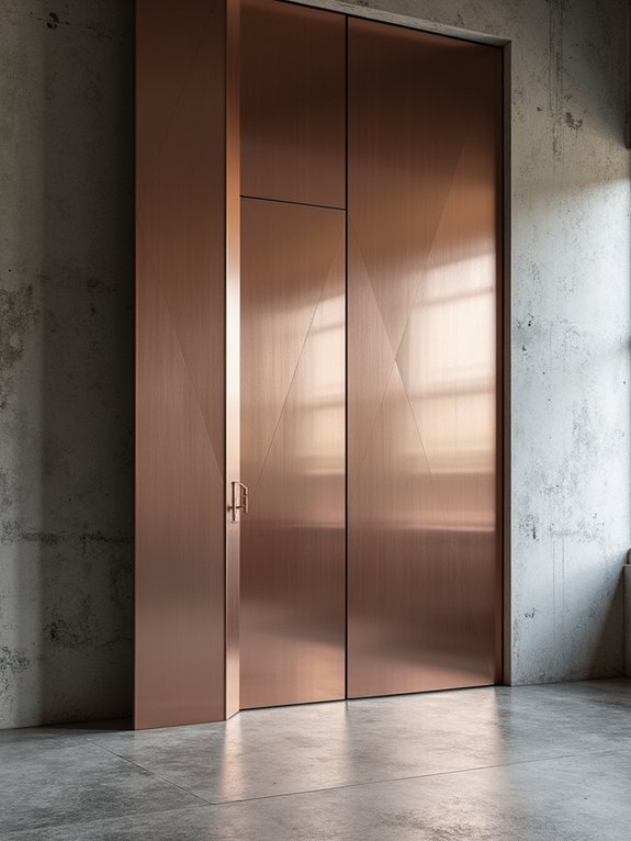 sleek geometric metal decor