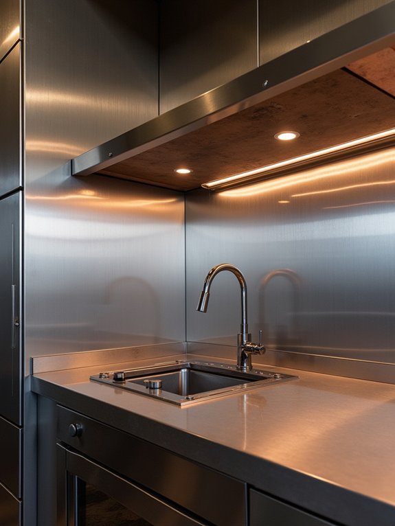 sleek industrial metal panels