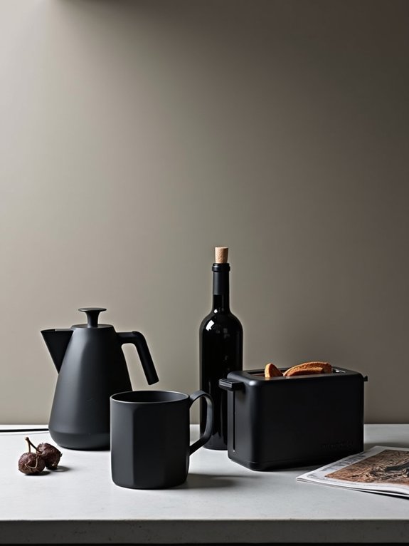 sleek modern black accessories
