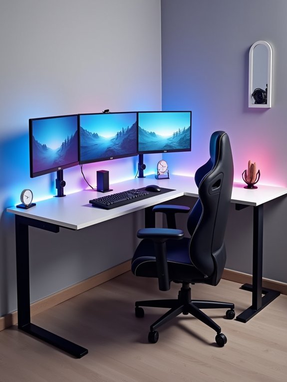 sleek modern gaming setup