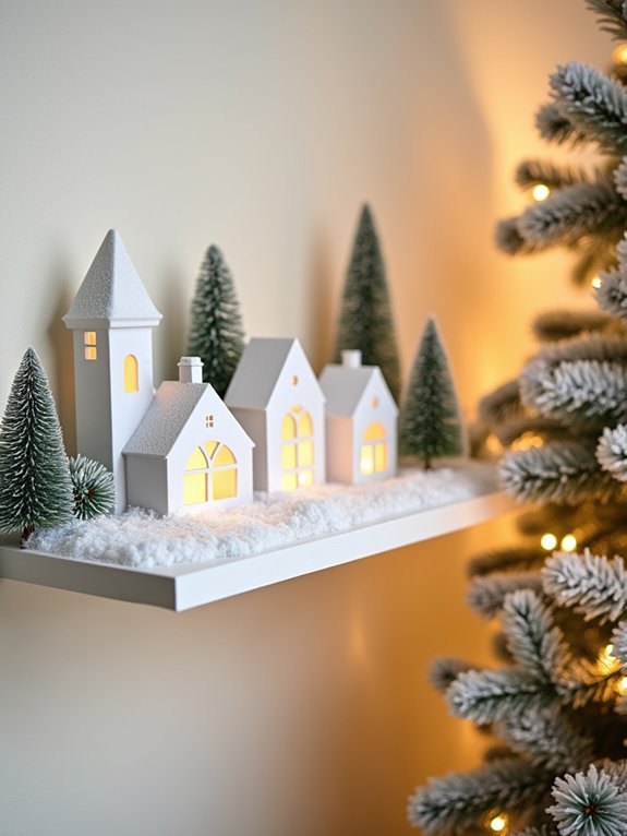 snowy white holiday decor