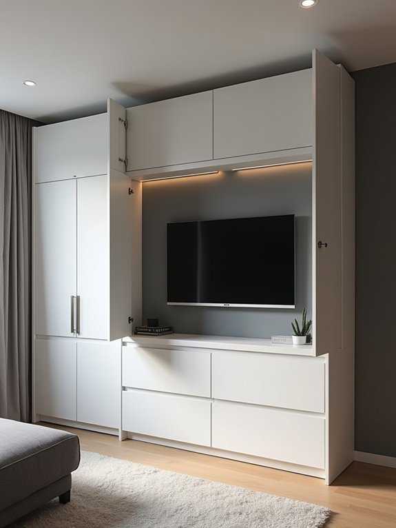 sophisticated bi fold cabinet design