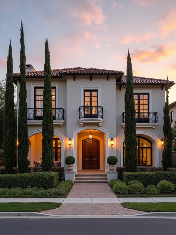 sophisticated grey mediterranean villa