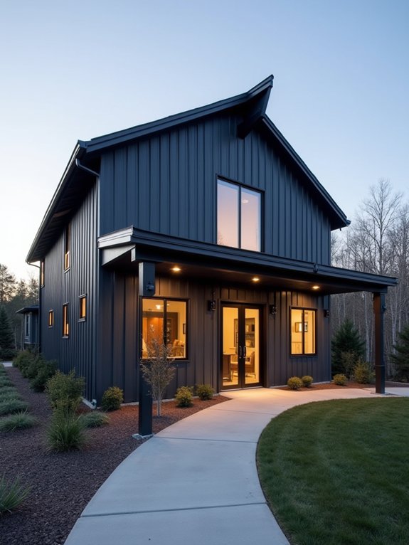 sophisticated industrial elegance exterior