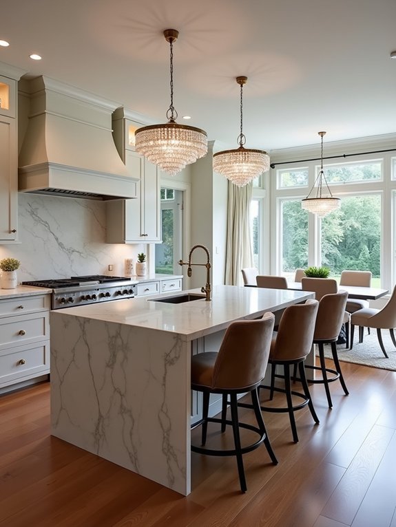 sophisticated island seating design