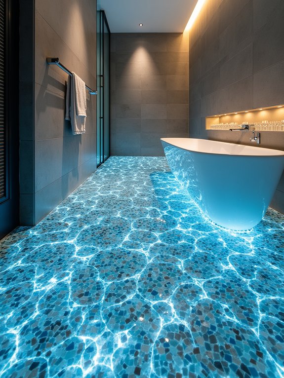 sparkling custom mosaic floors