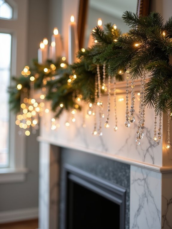 sparkling led crystal garland