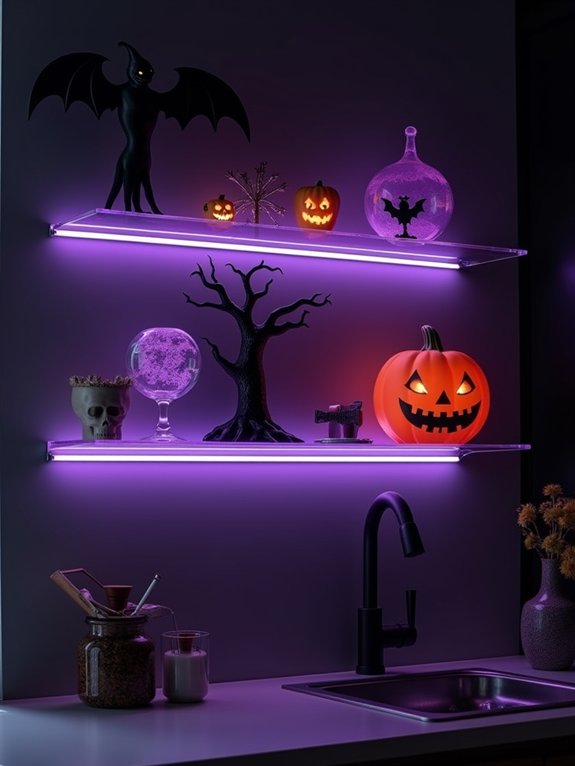 spooktacular halloween shelf display