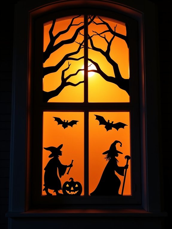spooky backlit window decorations