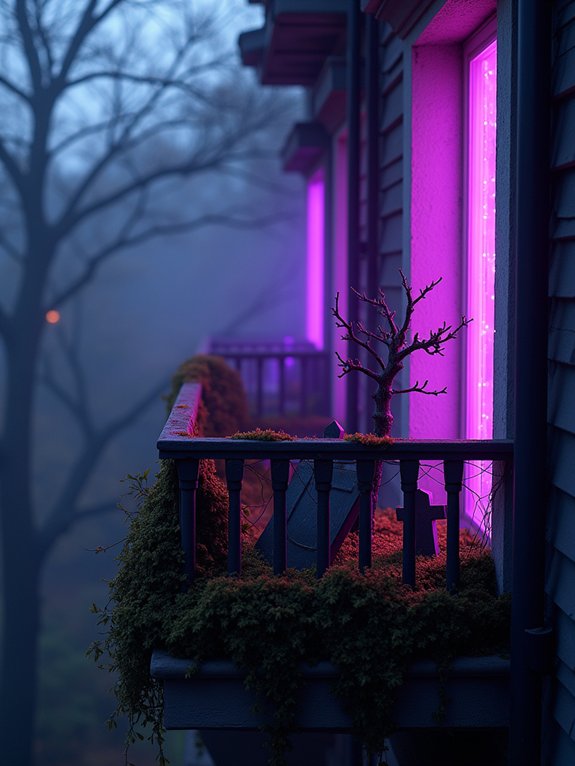 spooky balcony graveyard decorations