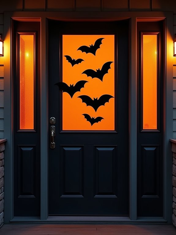 spooky bat door decoration