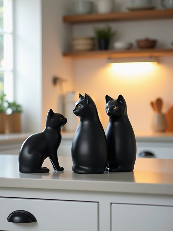 spooky black cat accents