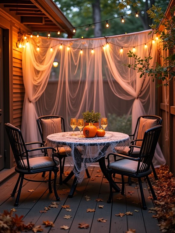 spooky cobweb outdoor decor