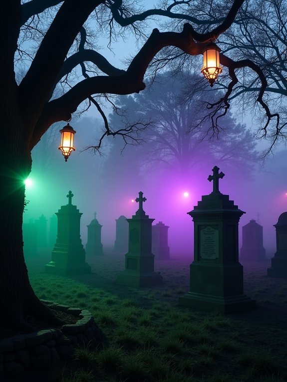 spooky graveyard lighting effects