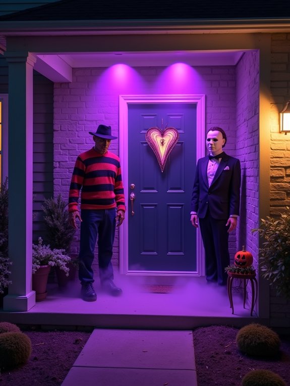 spooky halloween characters display