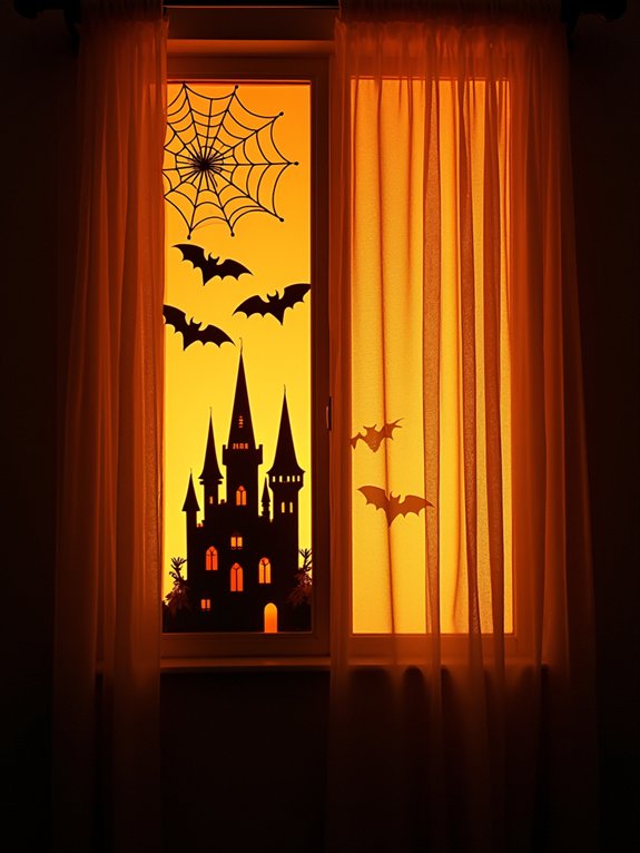 spooky halloween window decorations