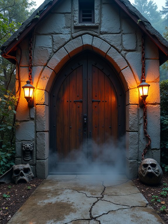 spooky medieval dungeon entrance