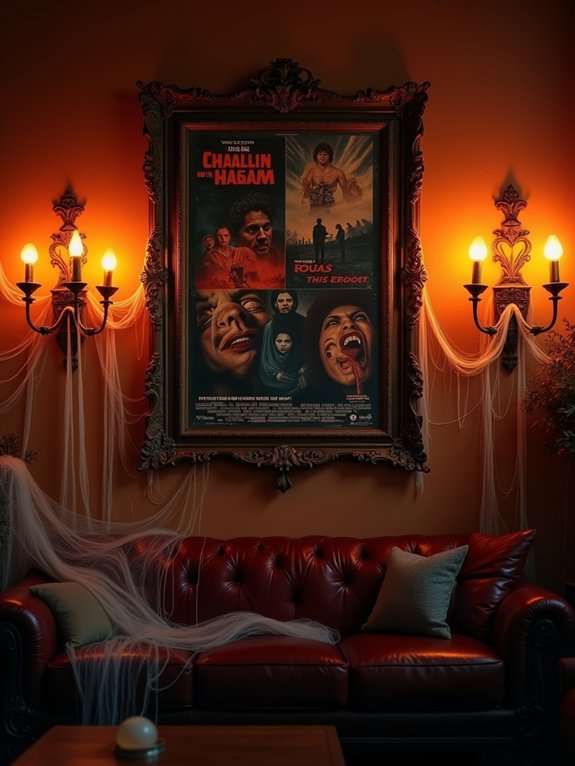 spooky movie poster display