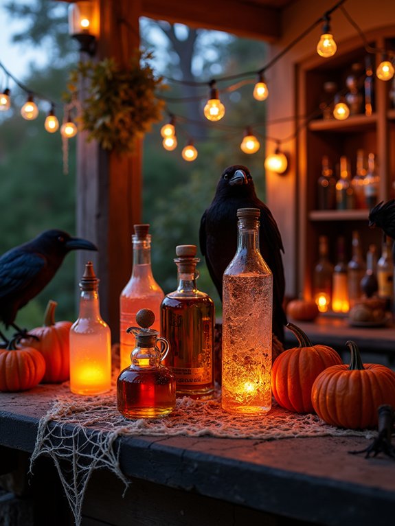spooky outdoor bar transformation