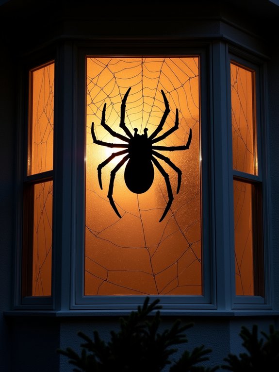 spooky spider web decorations
