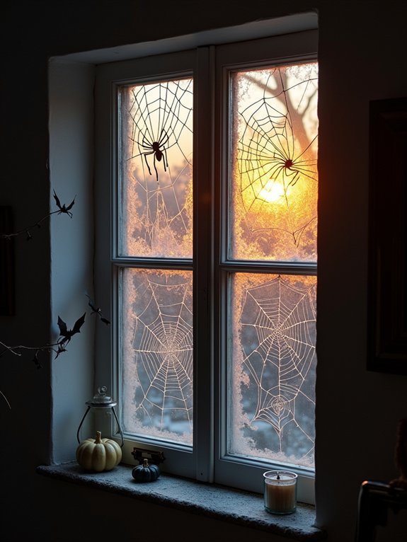 spooky spider web decorations