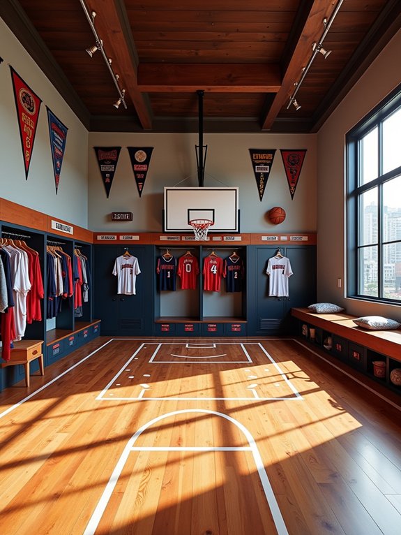 sports themed bedroom design