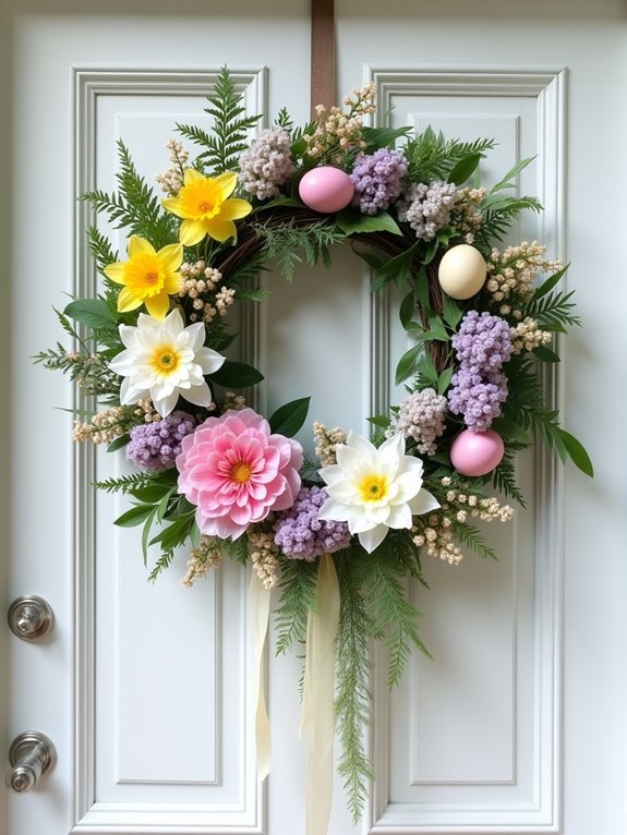spring flower easter wreath