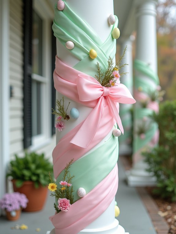 spring ribbon porch d cor