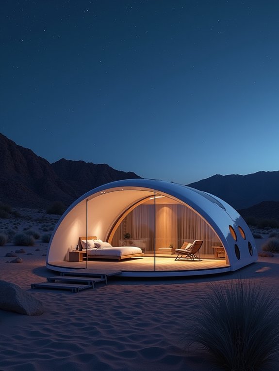 stargazing in climate controlled pods