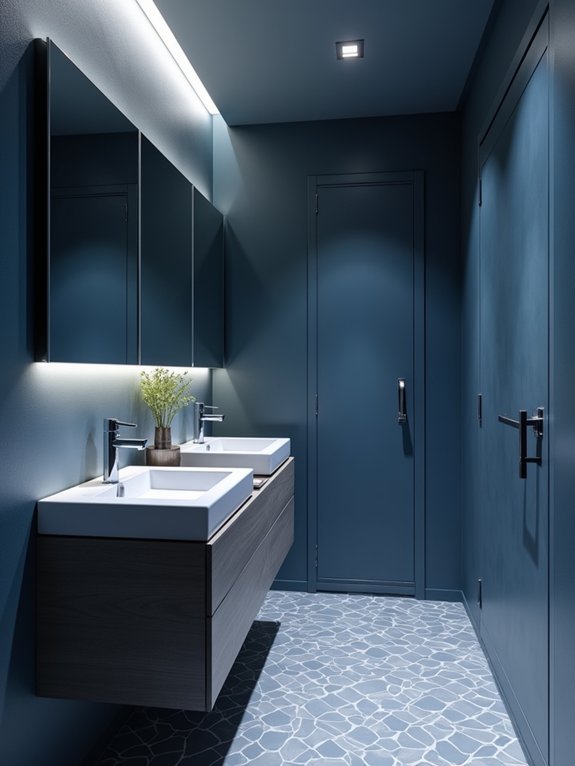 steel blue modern sanctuary