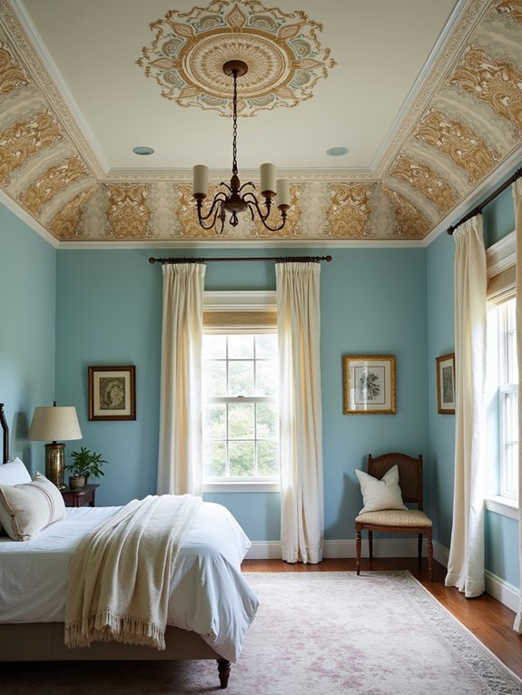 stenciled ceiling art motifs