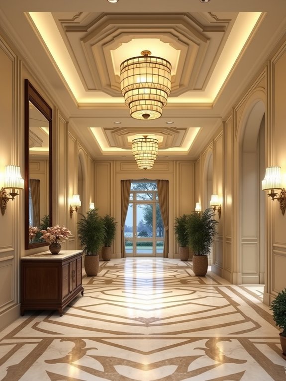 stepped geometric architectural elegance