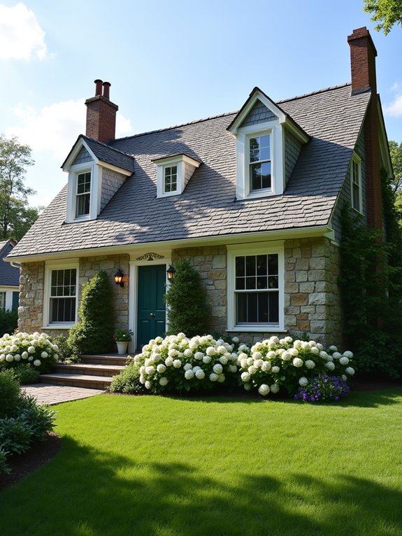 stone and shingle combination
