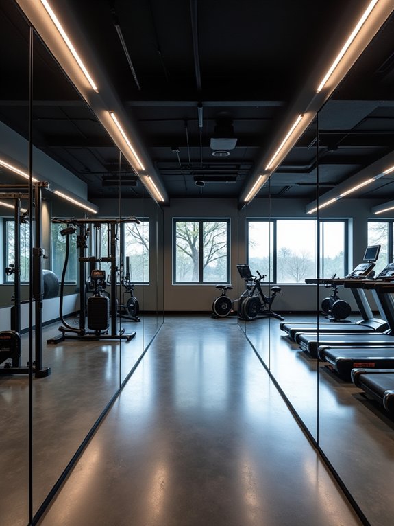 strategic mirror gym placement