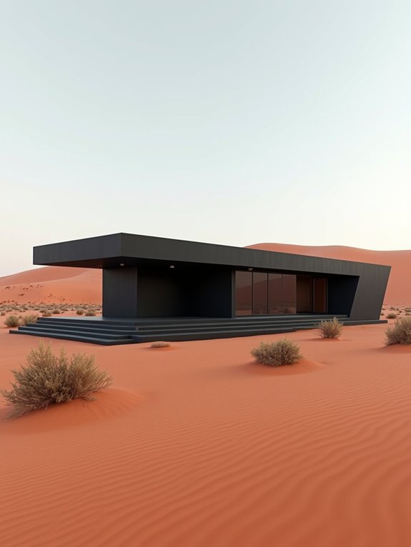 striking black desert homes