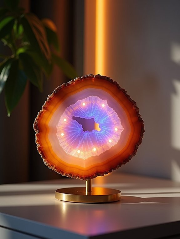 stunning agate slice illumination
