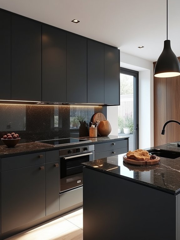 stunning dark kitchen palettes
