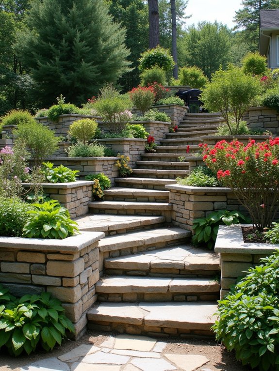 stunning multi level garden terraces