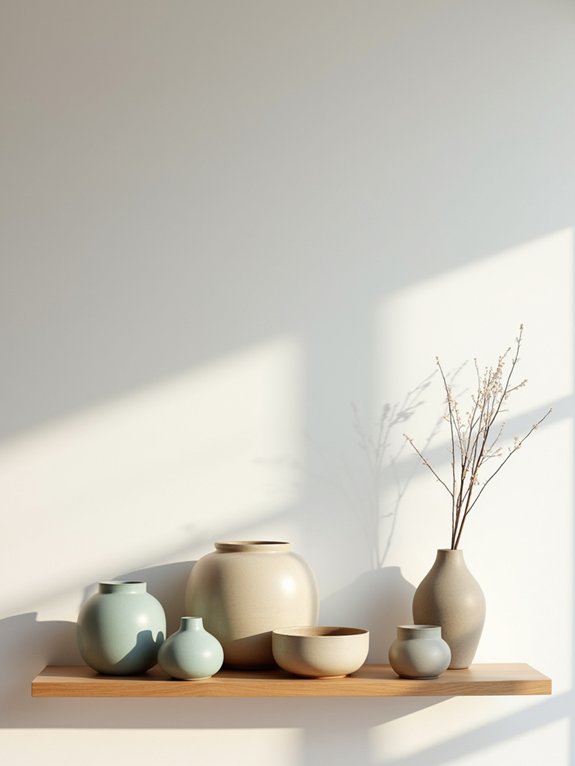 stunning pottery collection display