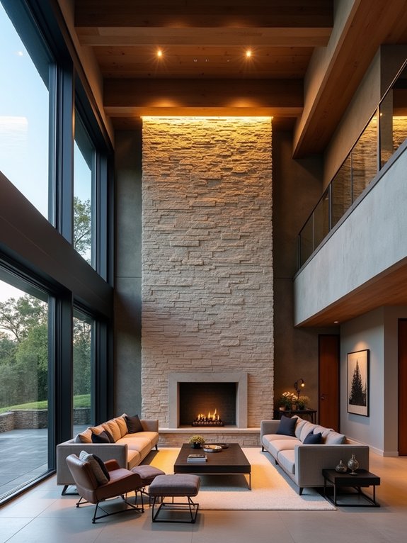stunning stone and brick accents