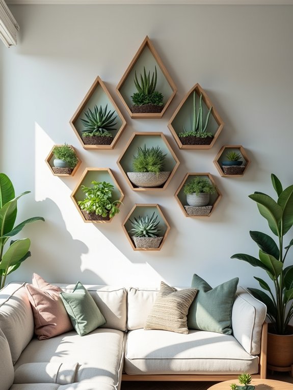 stunning succulent wall arrangement