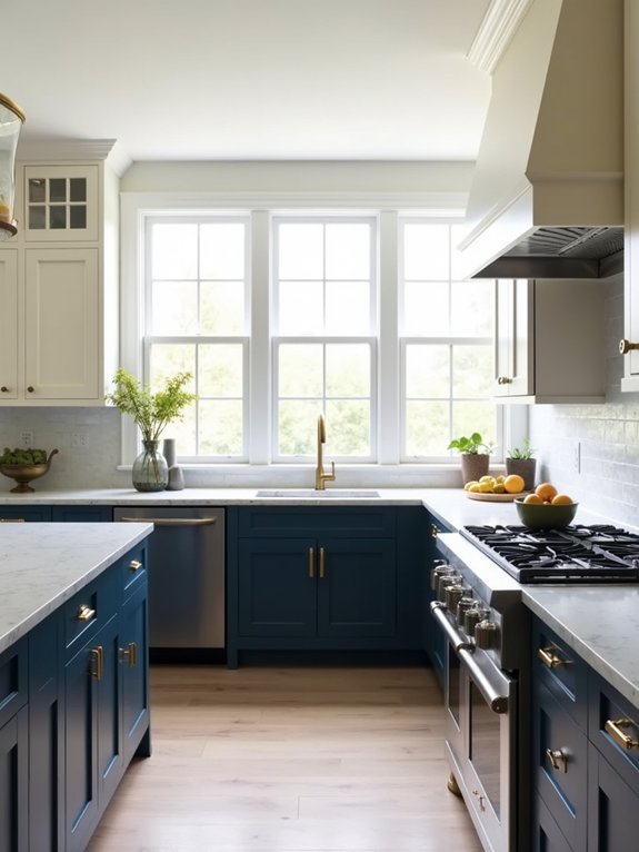 stunning two tone cabinet designs