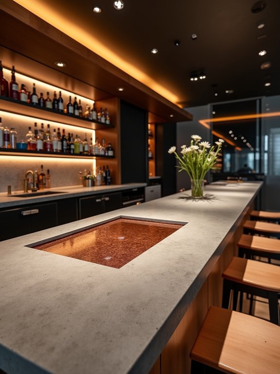 stylish bar top materials