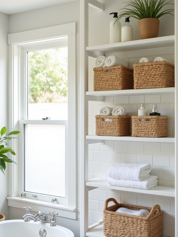 stylish bathroom organization baskets